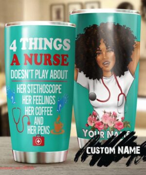 Black Nurse Life Rule| Personalized Nurse Tumbler Gift