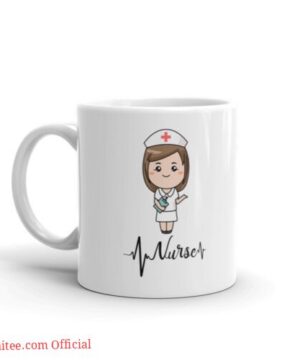 Chibi nurse heartbeat| lovely mug gift for nurse - 11oz