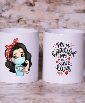 Chibi tatoo nurse| cute gift mug for girlfriend and sister - 15 oz