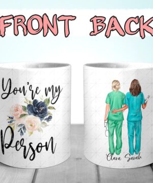 Nurse's best friend and floral| cute gift mug for friends and sister - 15 oz