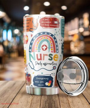 Nurse daily affirmations| tumbler gift for nurse| cute gift