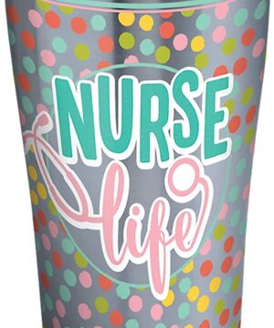 Nurse life polka dots insulated tumbler| tumbler gift for nurse - 30 oz