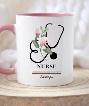 Loading stethoscope nurse with floral| cute gift for wife and daughter - 15 oz