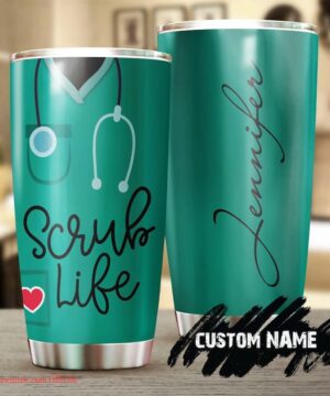 Nurse uniform scrub life| personalized nurse tumbler