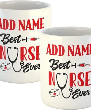 Best nurse ever| custom name gift mug for mom and wife