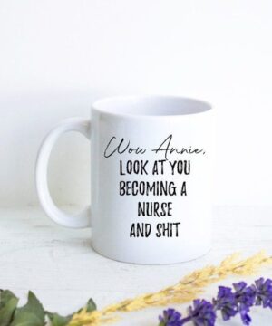 Look at you becoming a nurs| custom name gift mug for bestie - 15 oz