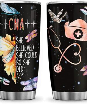 She believe she could so she did| tumbler gift for nurse - 30 oz
