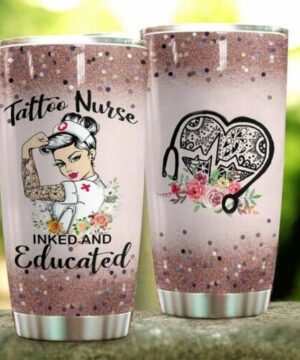 Tattoo nurse| tumbler gift for nurse - 30 oz