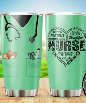 Warm kindhearted nurse| adorable tumbler gift for nurse - 30 oz