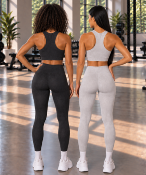 2-Pack CoreFit Racerback Sports Bra in Urban Chic / White, view 2