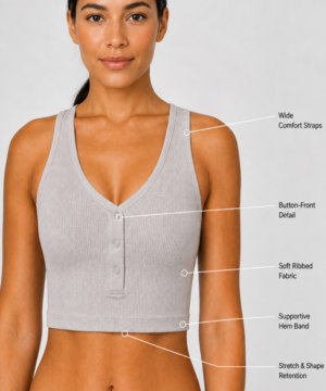2-Pack CoreFit Racerback Sports Bra in Urban Chic / White, view 3