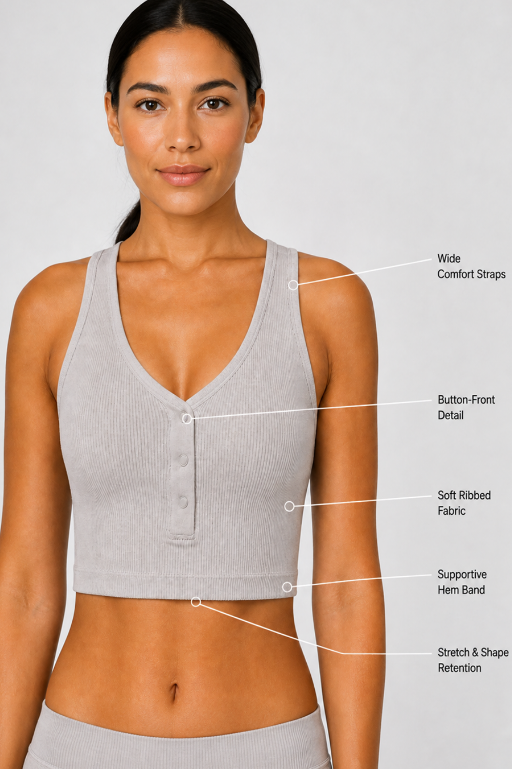 2-Pack CoreFit Racerback Sports Bra in Urban Chic / White, view 3