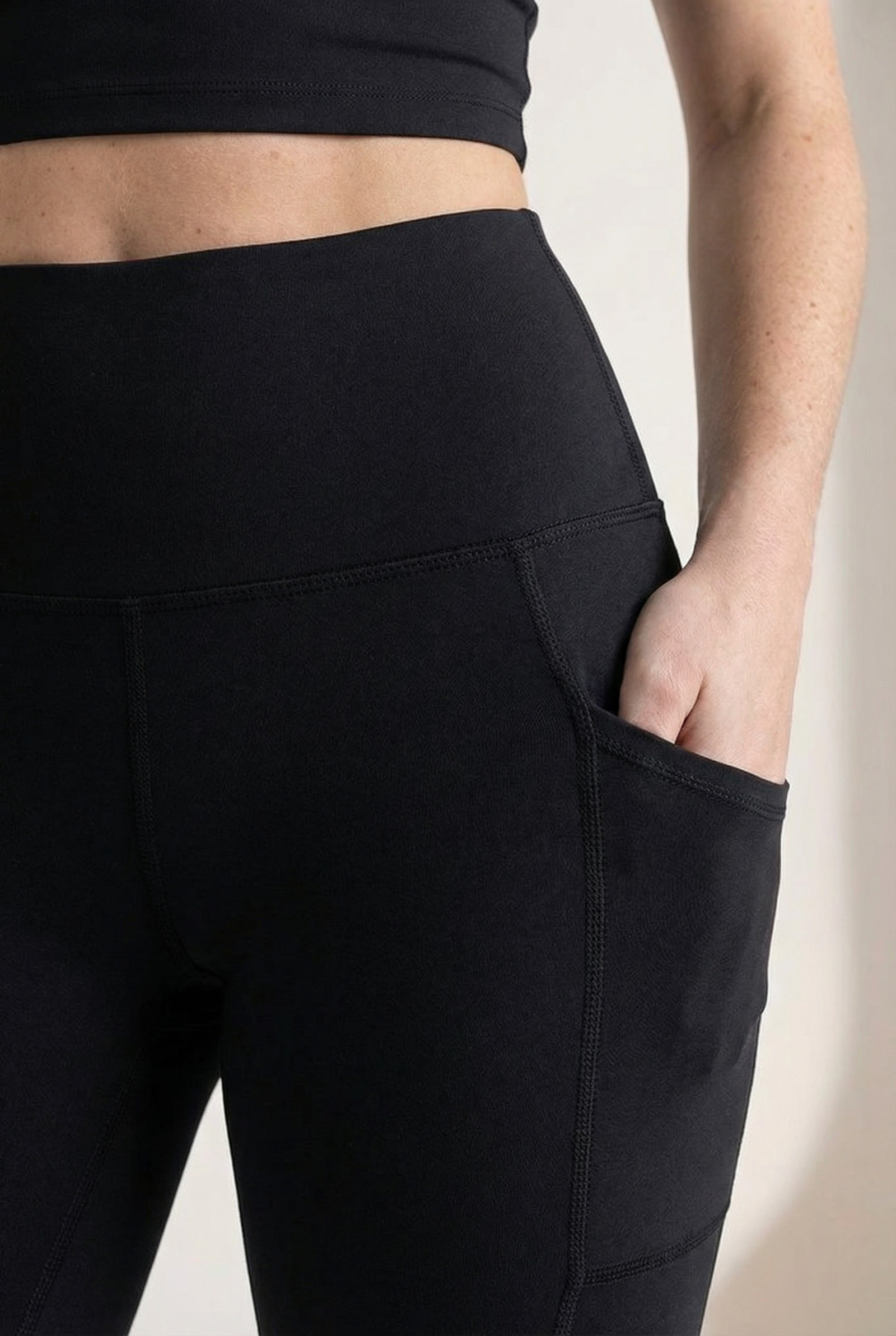 CoreFit High-Waist Pocket Performance Legging in Black, view 4