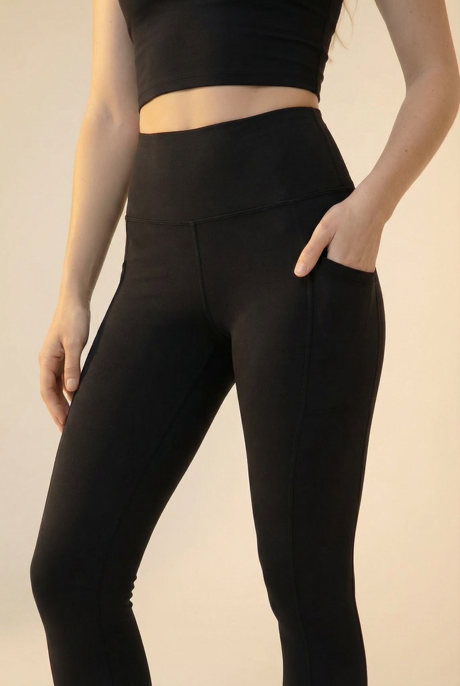 CoreFit High-Waist Pocket Performance Legging in Black