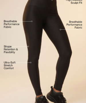 CoreFit Performance Legging in Black, view 2