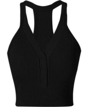 CoreFit Racerback Sports Bra in Black, view 7