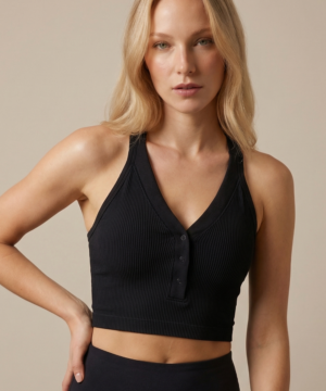 CoreFit Racerback Sports Bra in Black