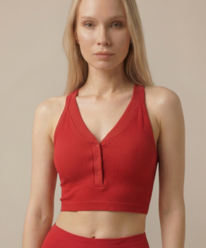CoreFit Racerback Sports Bra in Red
