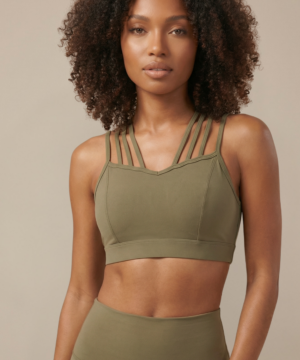 CoreFit Strappy Sports Bra in Green