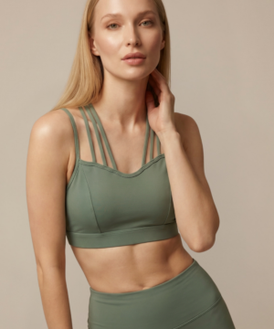 CoreFit Strappy Sports Bra in Turquoise