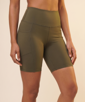 Flex 3-Pocket Bike Shorts in Army Green