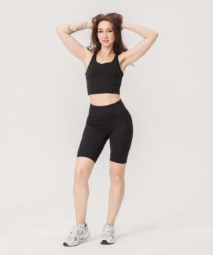Flex 3-Pocket Bike Shorts in Black, view 5