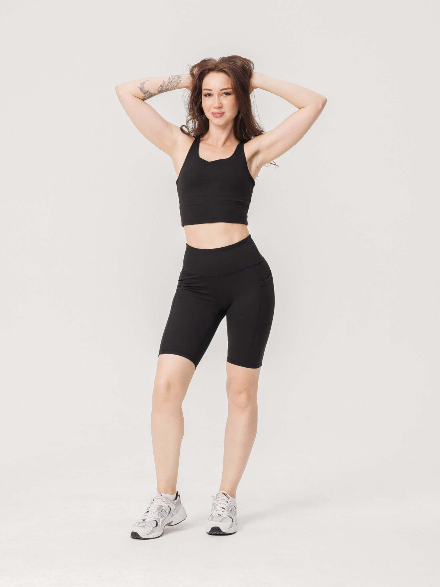 Flex 3-Pocket Bike Shorts in Black, view 5