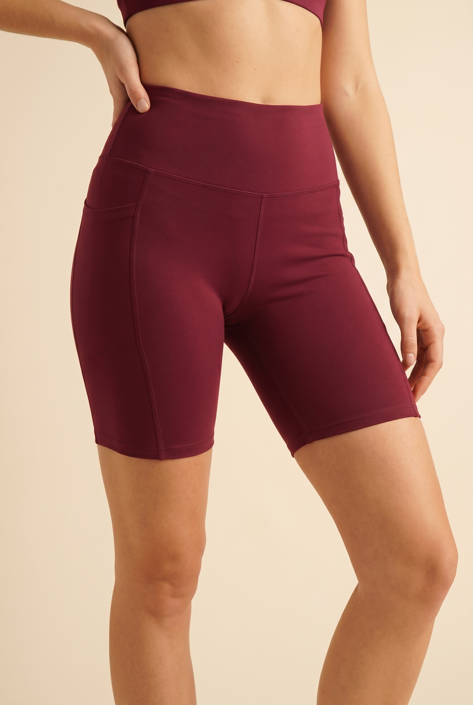 Flex 3-Pocket Bike Shorts in Bordeaux