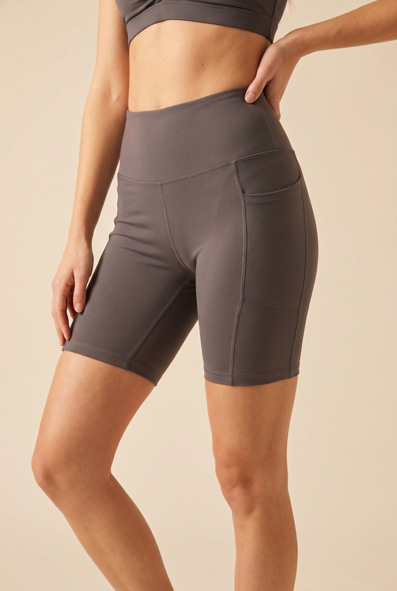 Flex 3-Pocket Bike Shorts in Charcoal