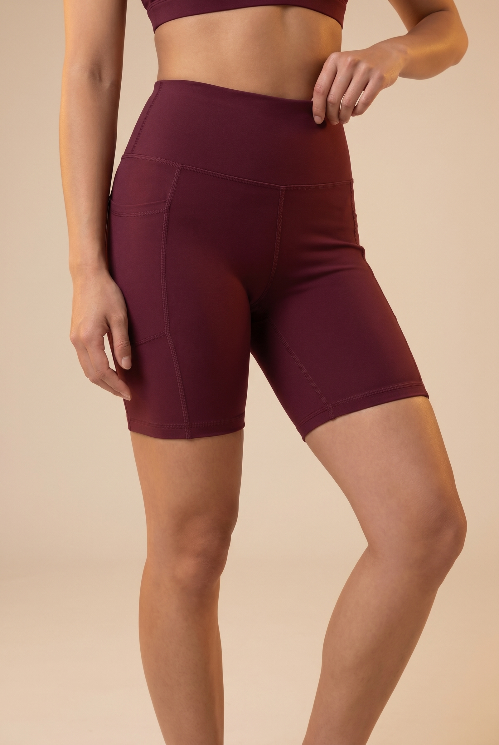 Flex 3-Pocket Bike Shorts in Date Red