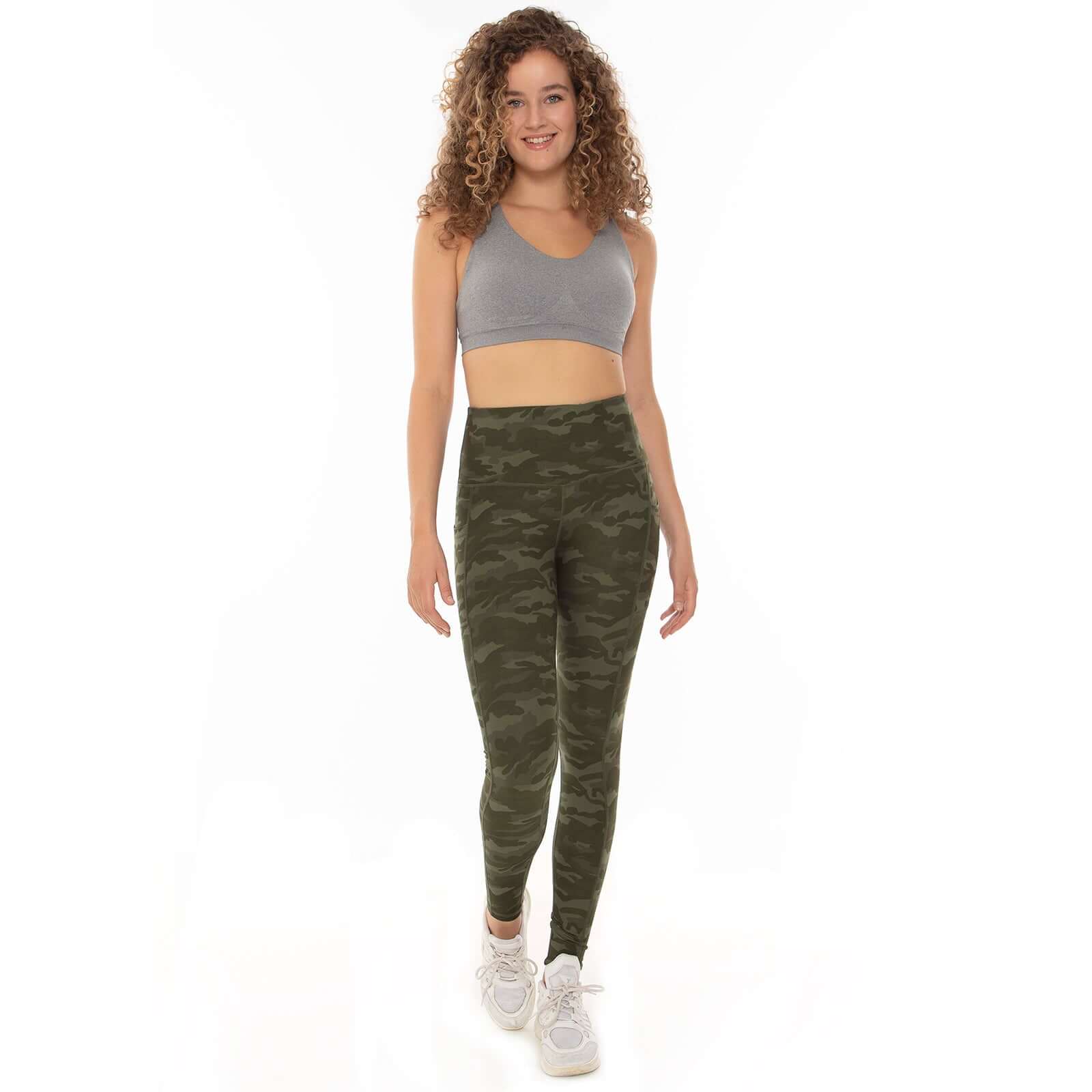 FlexPocket High-Waist Legging in Green Camo, view 7