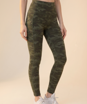FlexPocket High-Waist Legging in Green Camo, view 5