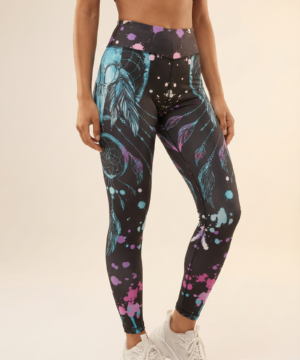 StudioPrint High-Waist Legging in Black / Green