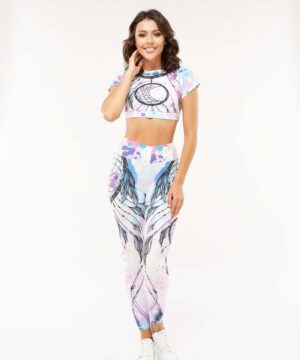 StudioPrint High-Waist Legging in Pink, view 7