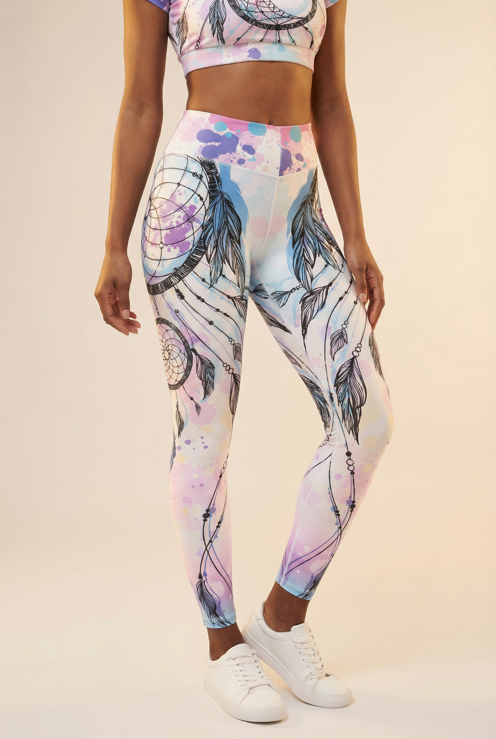 StudioPrint High-Waist Legging in Pink