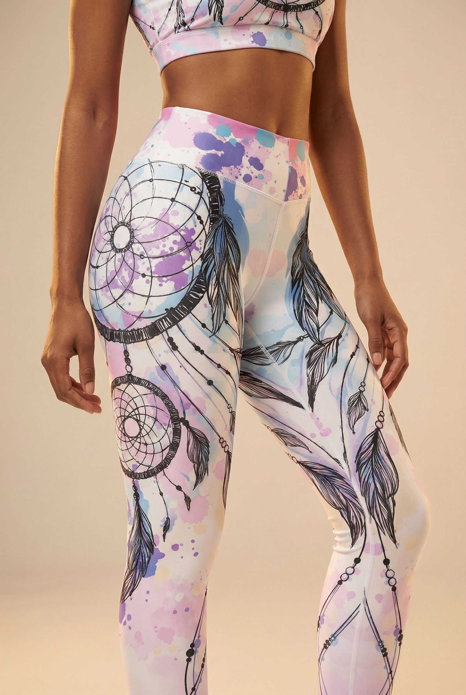 StudioPrint High-Waist Legging in Pink, view 3
