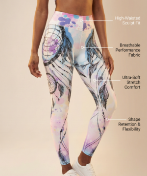 StudioPrint High-Waist Legging in Pink, view 2