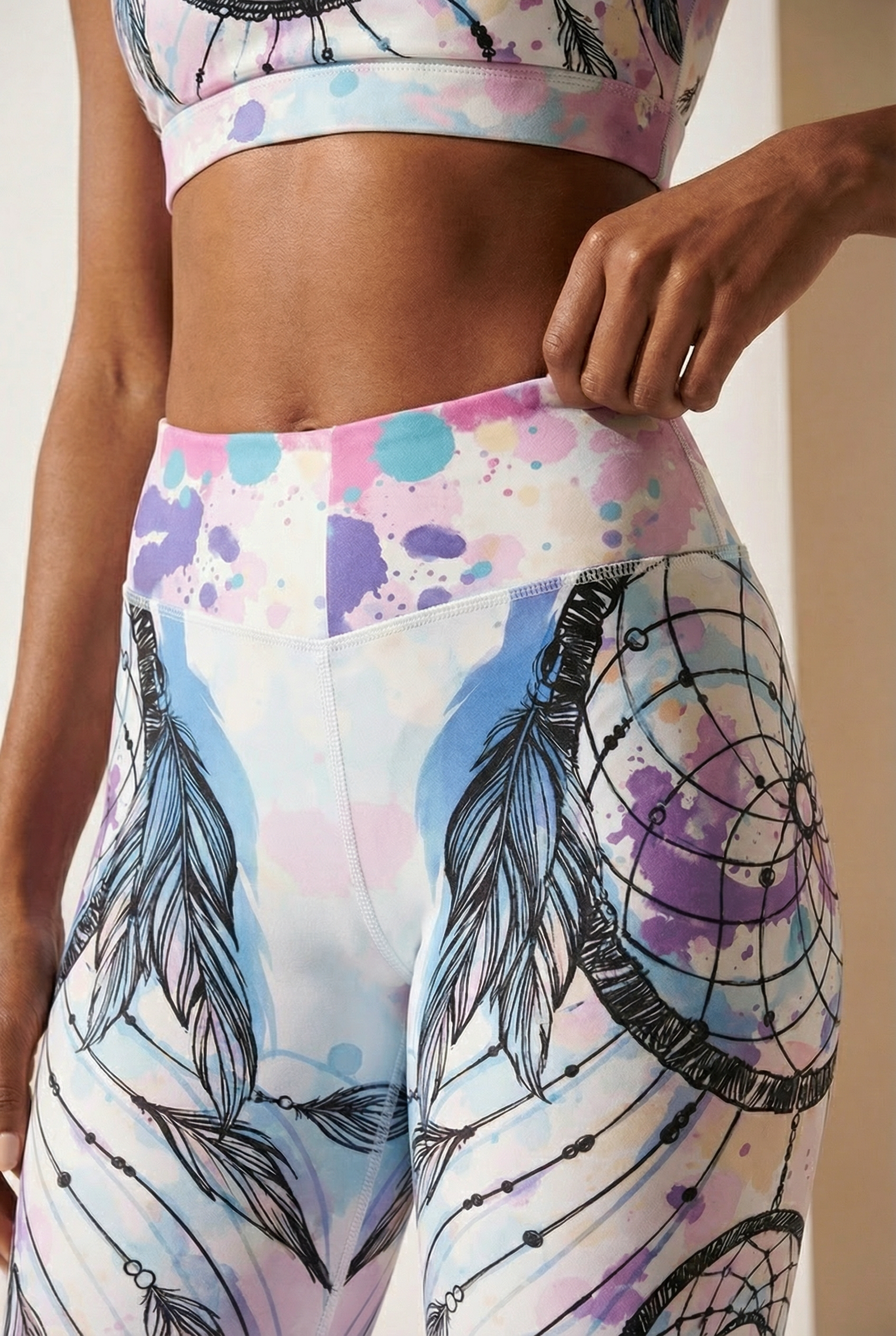 StudioPrint High-Waist Legging in Pink, view 4