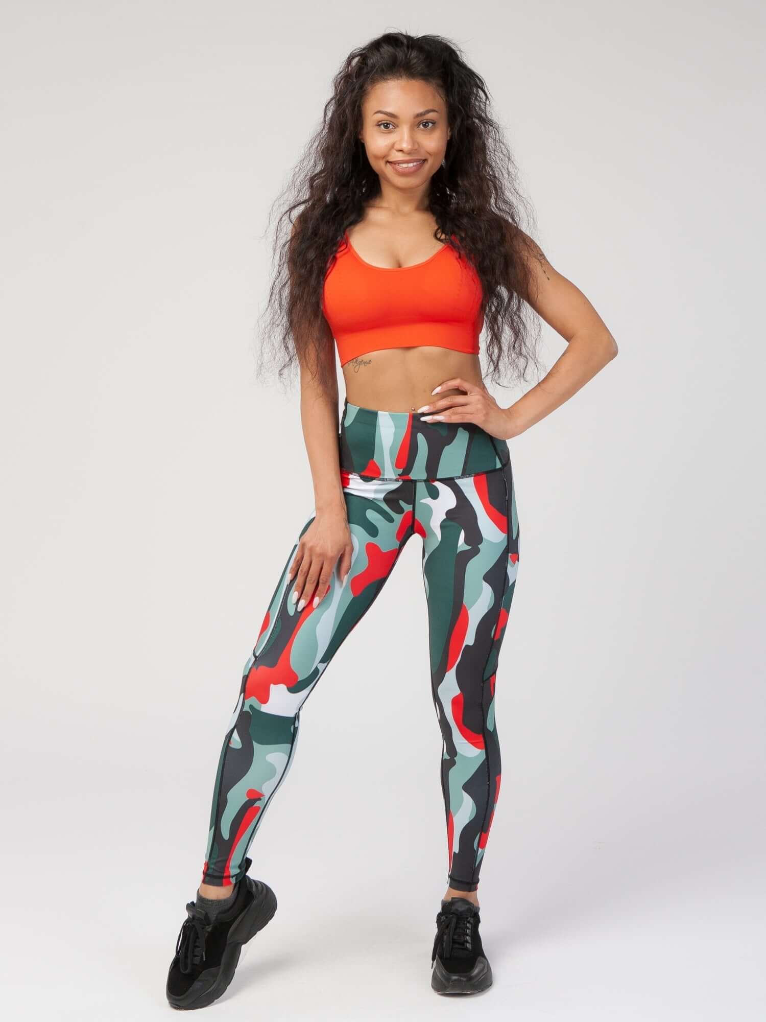 StudioPrint Multi Camo High-Waist Legging in Camo, view 7