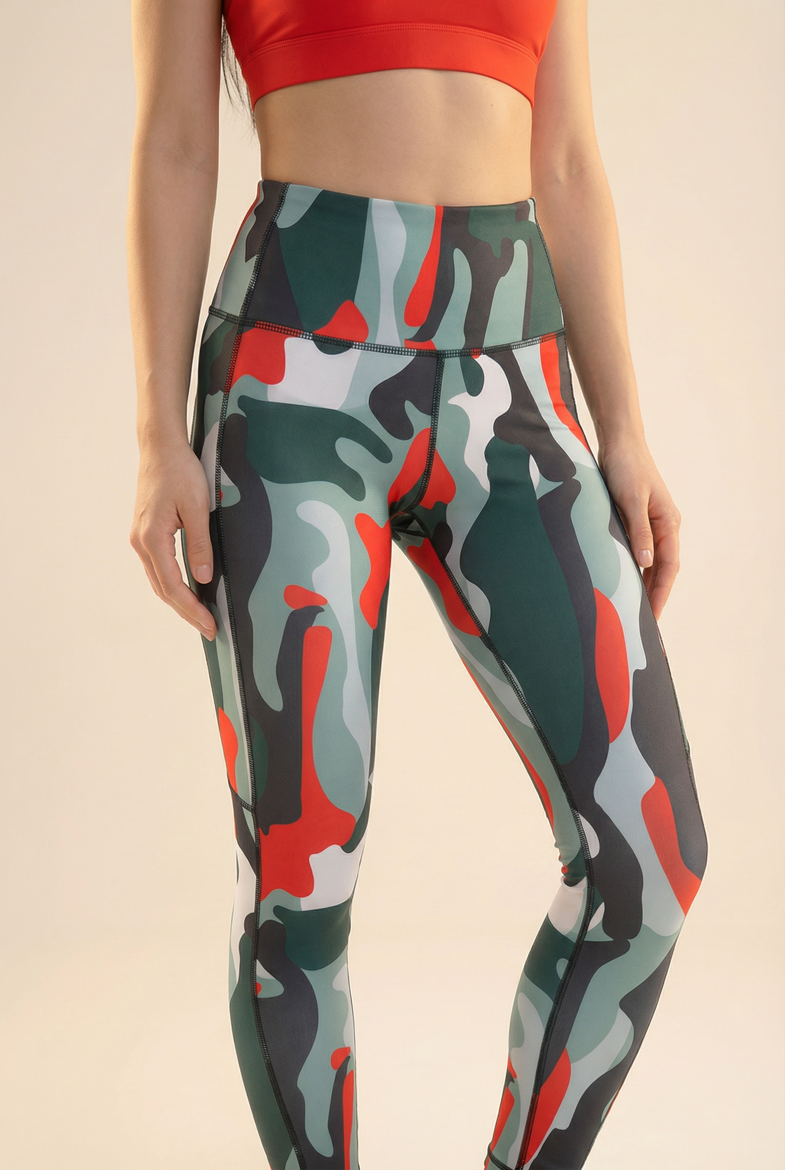 StudioPrint Multi Camo High-Waist Legging in Camo