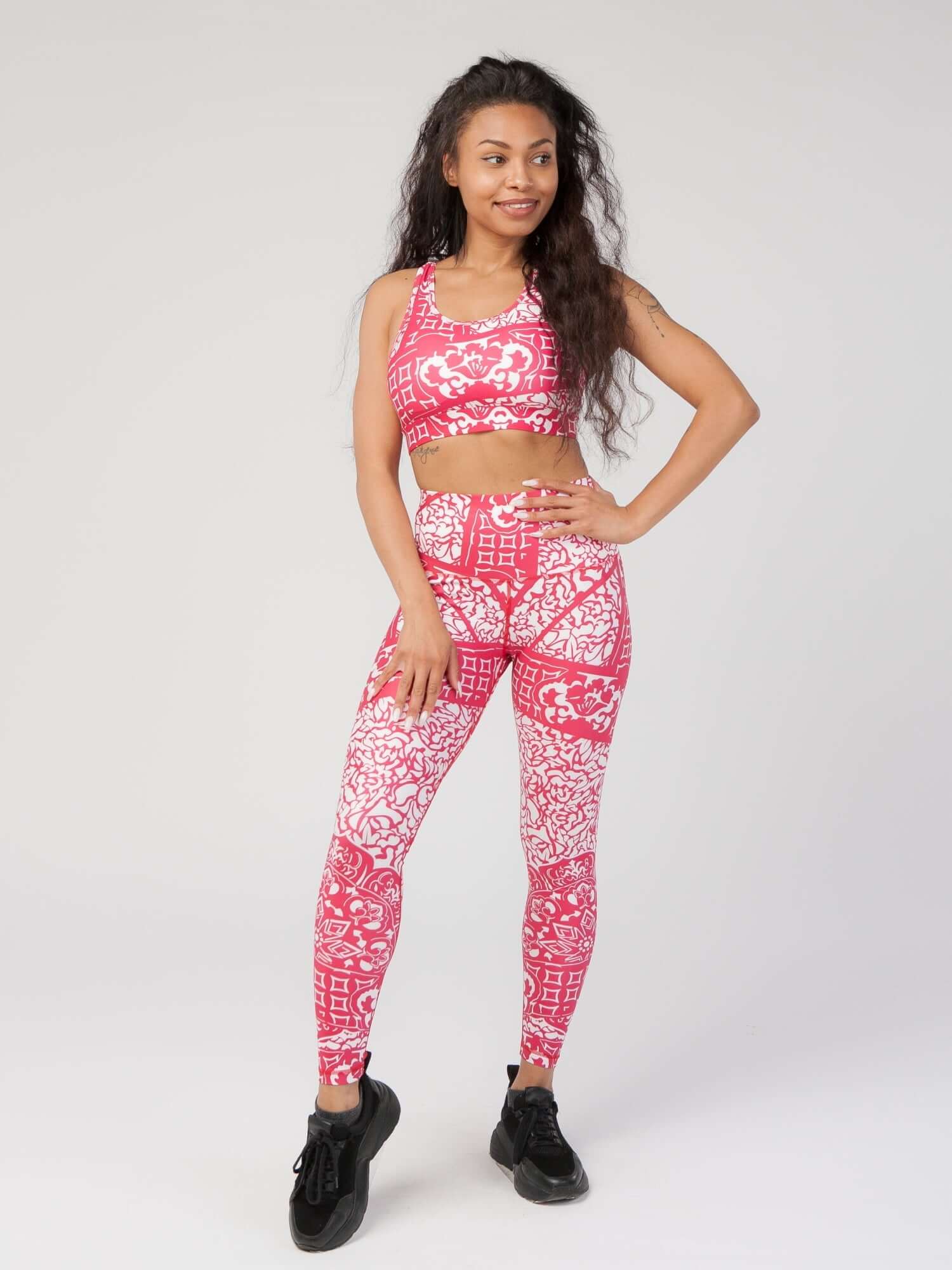 StudioPrint Ornamental High-Waist Legging in Pink, view 7