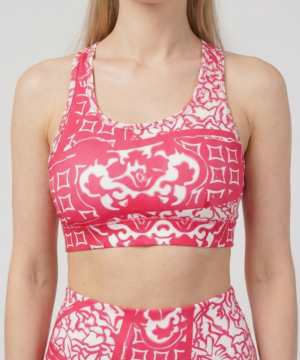 StudioPrint Ornamental Sports Bra in Pink, view 2