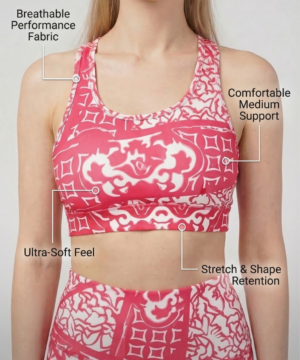 StudioPrint Ornamental Sports Bra in Pink, view 5