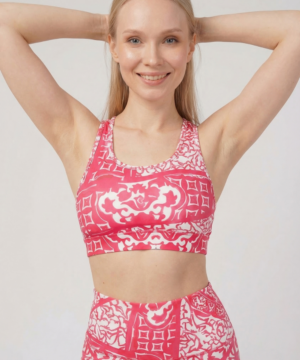 StudioPrint Ornamental Sports Bra in Pink, view 6