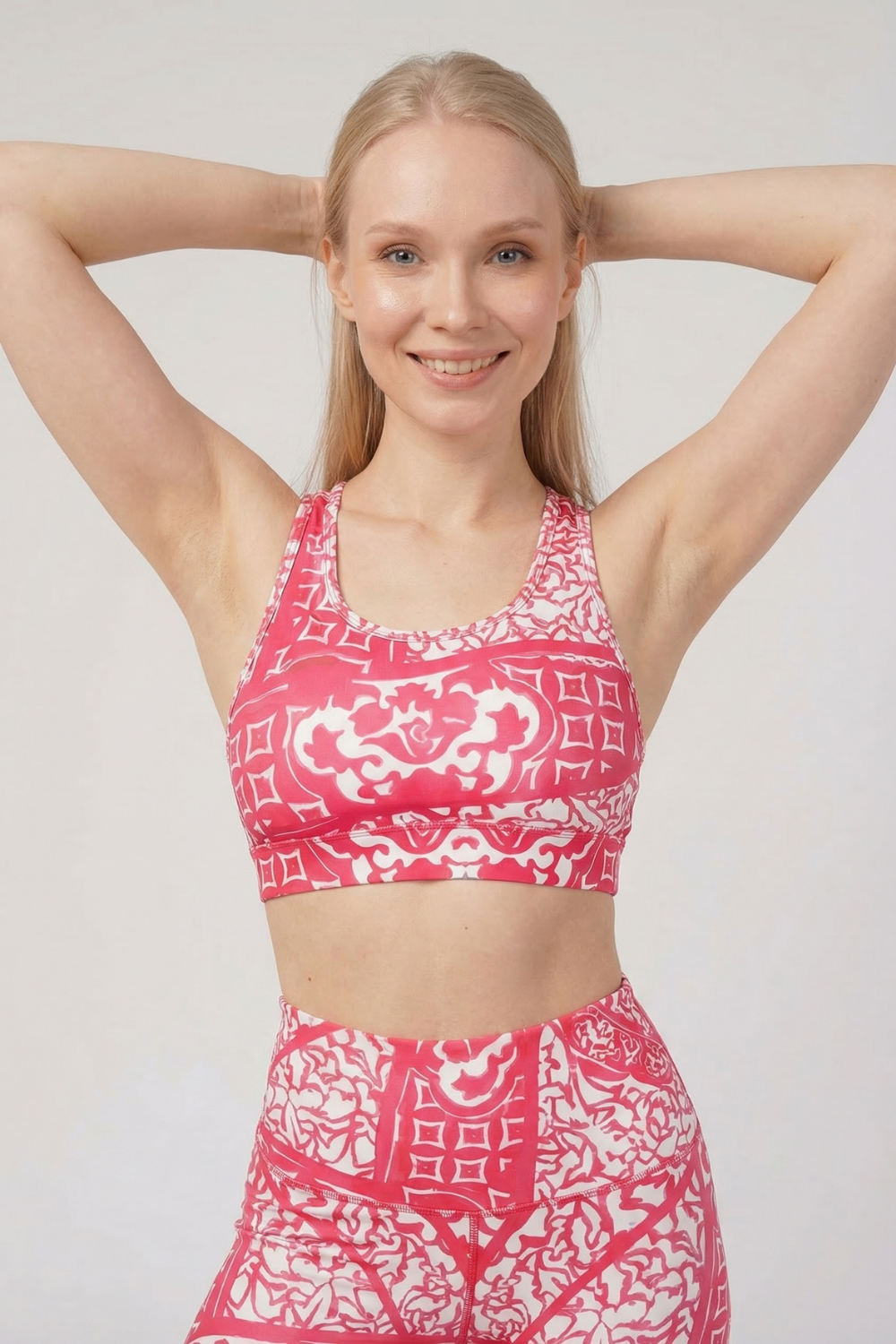 StudioPrint Ornamental Sports Bra in Pink, view 6