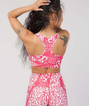 StudioPrint Ornamental Sports Bra in Pink, view 8