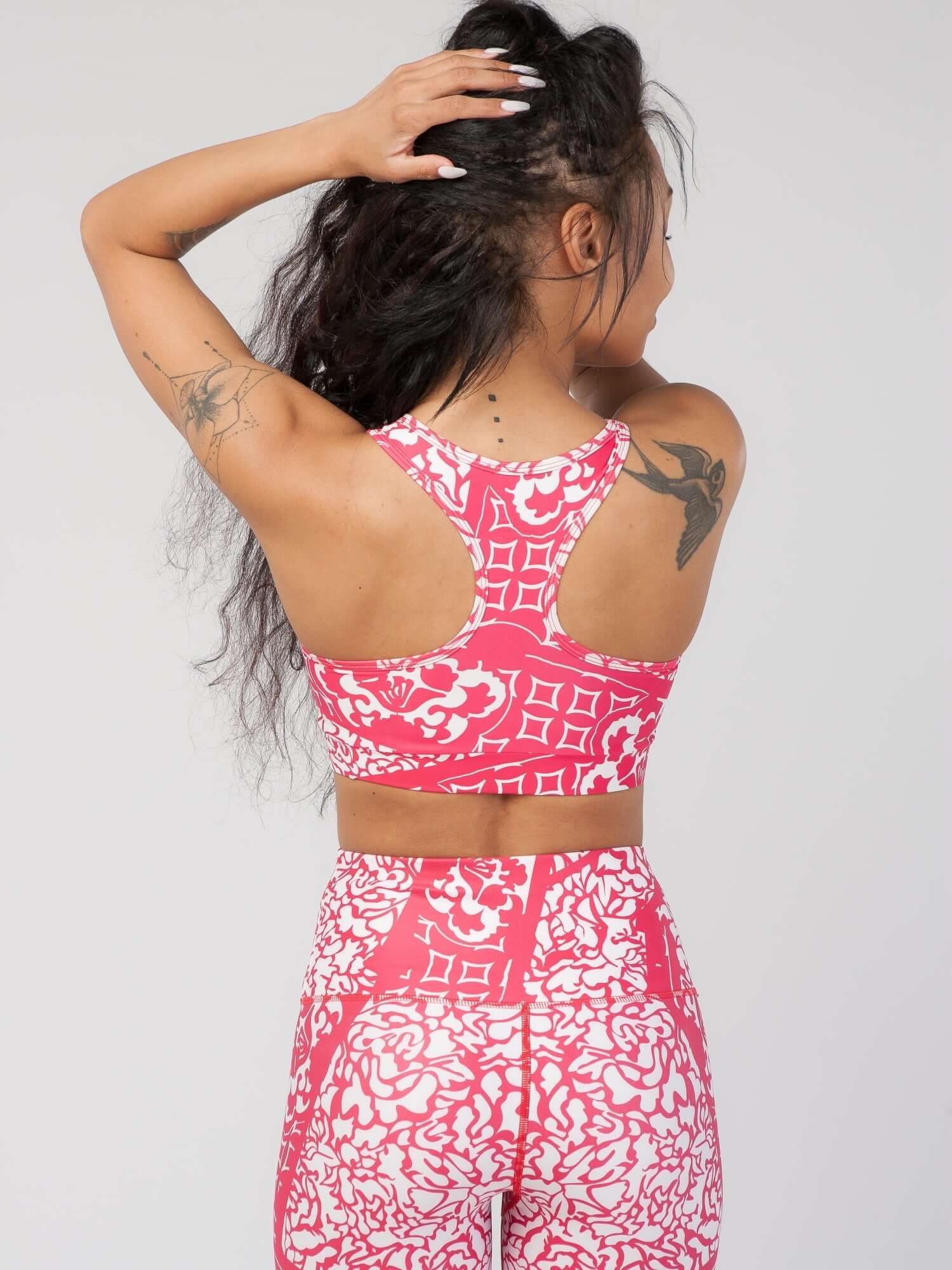 StudioPrint Ornamental Sports Bra in Pink, view 8