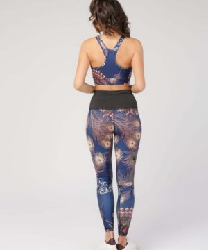 StudioPrint Peacock Feather Sports Bra in Feather, view 8
