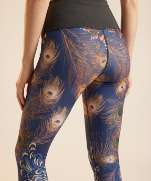 StudioPrint Peacock Feather Sports Legging in Feather, view 4