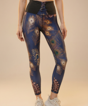 StudioPrint Peacock Feather Sports Legging in Feather, view 5